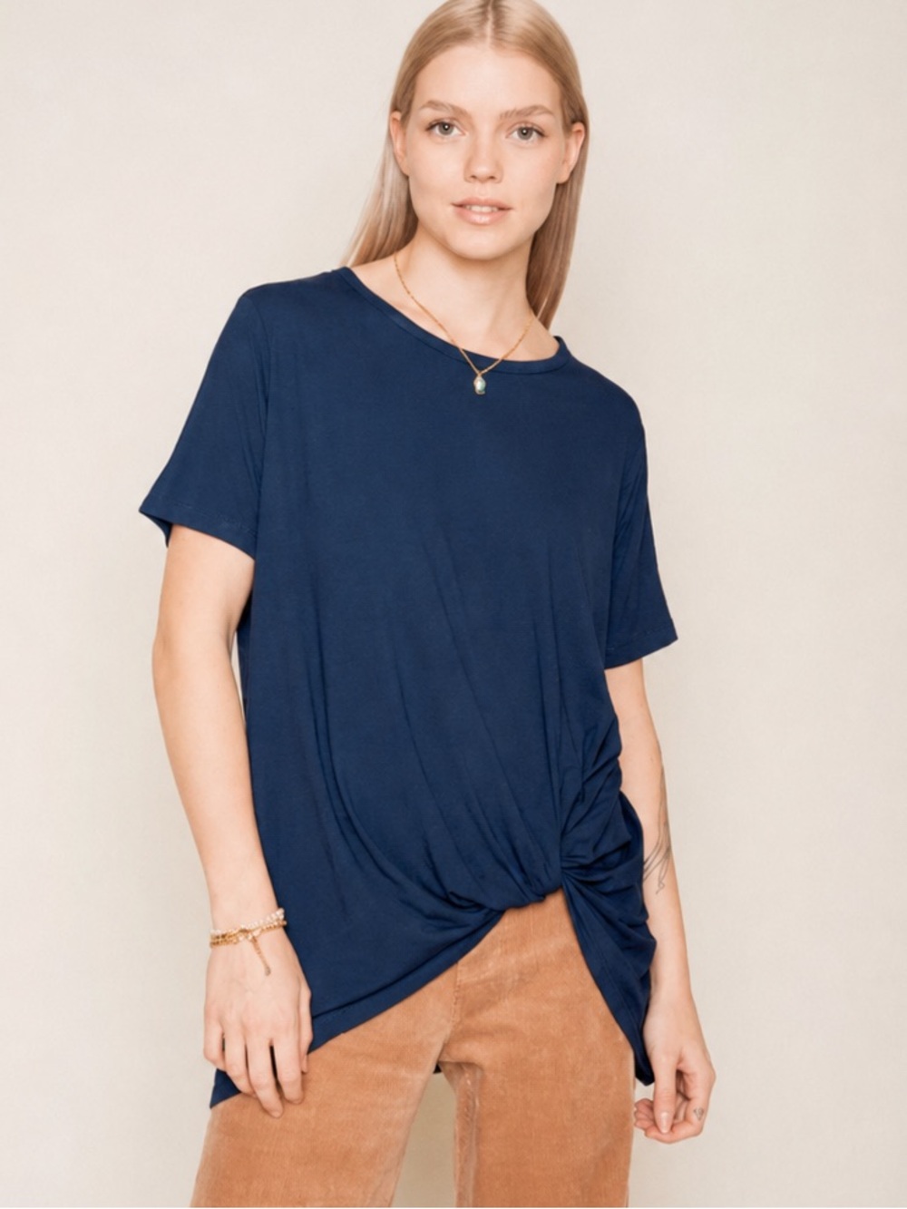 Jackson Rowe Knotty Tee in Dark Teal